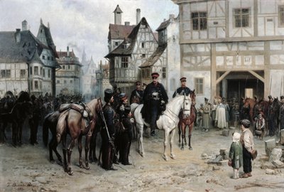 Generale Blucher (1742-1819) con i cosacchi a Bautzen, 1885 da Bogdan Willewalde